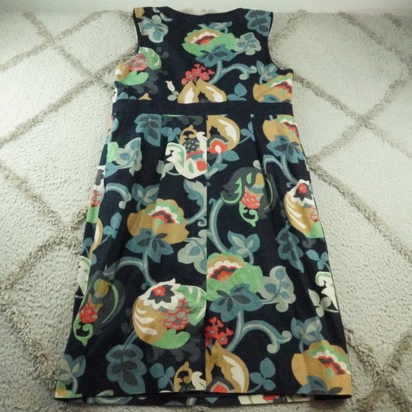 Boden Sleeveless Floral Print Dress Womens 16L Notch Neck - Picture 10 of 11